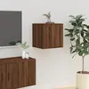 Image de vidaXL Meuble TV mural Chêne marron 40x34,5x40 cm