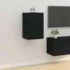 Image de vidaXL Meuble TV mural Noir 40x34,5x60 cm