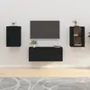 Image de vidaXL Meubles TV muraux 2 pcs Noir 40x34,5x60 cm