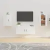 Image de vidaXL Meubles TV muraux 2 pcs Blanc brillant 40x34,5x60 cm