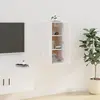 Image de vidaXL Meuble TV mural Blanc 40x34,5x80 cm