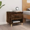 Image de vidaXL Table de chevet Chêne fumé 50x46x50 cm Bois d'ingénierie