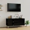 Image de vidaXL Meuble TV Noir 102x44,5x50 cm Bois d'ingénierie