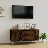 Image de vidaXL Meuble TV Chêne fumé 102x44,5x50 cm Bois d'ingénierie