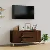 Image de vidaXL Meuble TV Chêne marron 102x44,5x50 cm Bois d'ingénierie