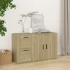 Image de vidaXL Buffet Chêne sonoma 100x33x59,5 cm Bois d'ingénierie