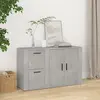 Image de vidaXL Buffet Gris béton 100x33x59,5 cm Bois d'ingénierie