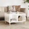 Image de vidaXL Table basse Blanc brillant 60x50x36,5 cm Bois d'ingénierie