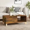 Image de vidaXL Table basse Chêne fumé 90x50x36,5 cm Bois d'ingénierie