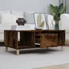 Image de vidaXL Table basse Chêne fumé 90x50x36,5 cm Bois d'ingénierie