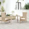 Image de vidaXL Chaises de jardin avec coussins lot de 2 Résine tressée Beige