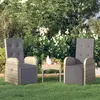 Image de vidaXL Chaises de jardin inclinables coussins lot de 2 Résine tressée