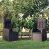 Image de vidaXL Chaises de jardin inclinables coussins lot de 2 Résine tressée