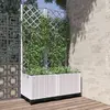 Image de vidaXL Jardinière avec treillis Blanc 80x40x136 cm PP