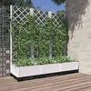 Image de vidaXL Jardinière avec treillis Blanc 120 x 40 x 121,5 cm PP