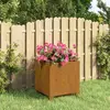 Image de vidaXL Jardinière avec pieds Rouillé 30x30x30 cm Acier corten