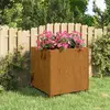 Image de vidaXL Jardinière avec pieds Rouillé 50x50x50 cm Acier corten