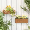 Image de vidaXL Jardinières murales 2 pcs Rouillé Acier corten 53x10x17 cm