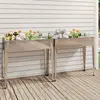 Image de vidaXL Jardinières 2 pcs Acier galvanisé