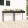 Image de vidaXL Jardinières 2 pcs Anthracite Acier galvanisé