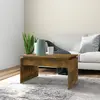 Image de vidaXL Table basse Chêne fumé 68x50x38 cm Bois d'ingénierie