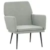 Image de Revera Fauteuil gris clair 62 x 79 x 79 cm Velours