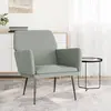 Image de vidaXL Fauteuil Gris clair 62x79x79 cm Velours