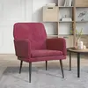 Image de vidaXL Fauteuil Rouge bordeaux 62x79x79 cm Velours