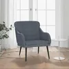 Image de Revera Fauteuil gris foncé 63 x 76 x 80 cm Velours