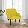Image de vidaXL Fauteuil Jaune 63x76x80 cm Velours