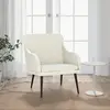 Image de vidaXL Fauteuil Crème 63x76x80 cm Velours