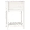 Image de vidaXL Plantenbak met schap 54x34,5x81 cm massief grenenhout wit