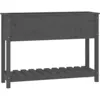Image de vidaXL Jardinière avec étagère Gris 111,5x34,5x81cm Bois massif de pin
