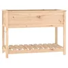 Image de vidaXL Jardinière avec étagère 111,5x54x81 cm Bois massif de pin