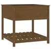 Image de vidaXL Jardinière avec étagère Marron miel 82,5x82,5x81 cm Bois de pin