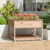 Image de vidaXL Jardinière avec étagère 111,5x111,5x81 cm Bois massif de pin
