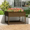 Image de vidaXL Jardinière et étagère Marron miel 111,5x111,5x81 cm Bois de pin
