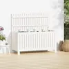 Image de vidaXL Boîte de rangement de jardin Blanc 115x49x60 cm Bois de pin