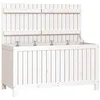 Image de vidaXL Boîte de rangement de jardin Blanc 121x55x64 cm Bois de pin