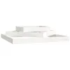 Image de vidaXL Plantenbak 112x112x27 cm massief grenenhout wit