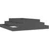 Image de vidaXL Plantenbak 110x110x27 cm massief grenenhout grijs