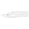 Image de vidaXL Plantenbak 107x107x27 cm massief grenenhout wit