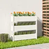 Image de vidaXL Jardinière Blanc 112x25x104,5 cm Bois massif de pin