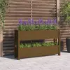 Image de vidaXL Jardinière Marron miel 112x25x66 cm Bois massif de pin