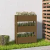 Image de vidaXL Jardinière Marron miel 77x25x104,5 cm Bois massif de pin