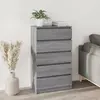 Image de vidaXL Commode Sonoma gris 60x36x103 cm Bois d'ingénierie