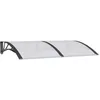 Image de vidaXL Deurluifel 150x100 cm polycarbonaat zwart
