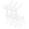 Image de vidaXL Décorations de Noël de renne Acrylique 3 pcs 120 cm Blanc chaud