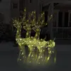 Image de vidaXL Décorations de Noël de renne Acrylique 3 pcs 120 cm Blanc chaud