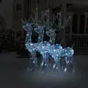 Image de vidaXL Décorations de Noël de renne Acrylique 3 pcs 120 cm Blanc froid